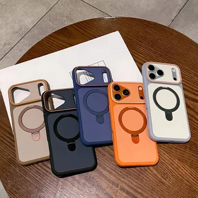 iPhone 18 Pro Max Uyumlu Manyetik Standlı Telefon Kılıfı, Darbeye Dayanıklı