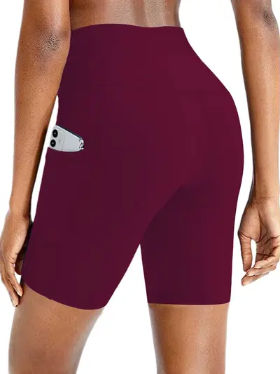 Yoga-Shorts mit Taschen, po-formend, eng anliegend, elastisch - 13