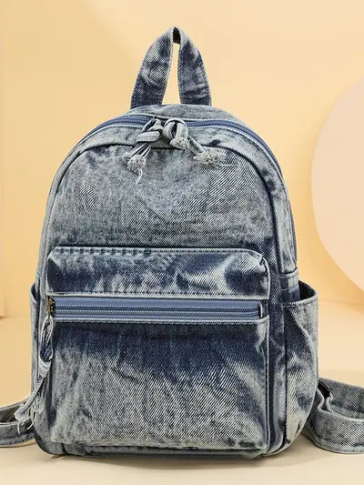 Damen-Rucksack aus Retro-Jeansstoff, Modell 2025, klein - 3