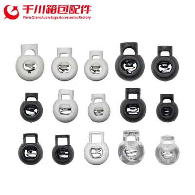 Plastic Spring Buckle, Pig Nose and Mushroom Buckle, Nylon Bead Cord Buckle