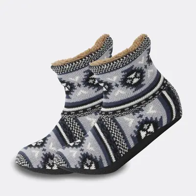 Herren-Thermosocken mit Antirutsch-Noppen und Fleecefutter - 8