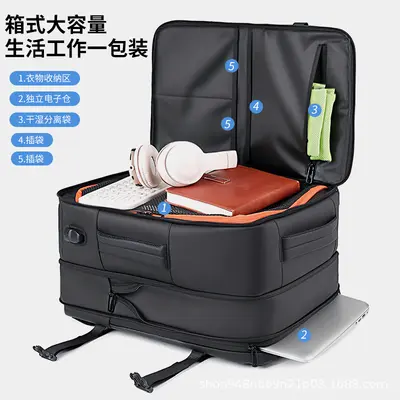 Expandable Business Backpack for Men, Large Capacity Travel - 3