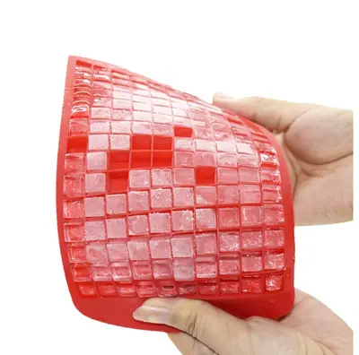 Gıda sınıfı 160 ızgaralar 1 cm küçük kare silikon buz kalıbı ev kolay temizlenebilir kırık buz buz kutusu kalıbı