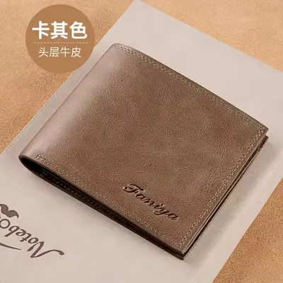 Men's Retro Long Wallet with Multiple Card Slots, Genuine Leather - 11