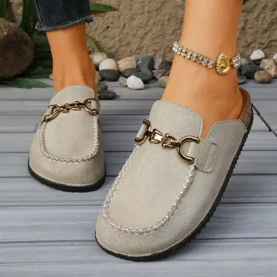 Women's Summer Plus Size Flat Closed-Heel Comfort Sandals - 8