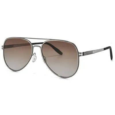 Herren-Sonnenbrille Polarisiert Doppelsteg Piloten-Form Große Größe UV-Schutz - 6