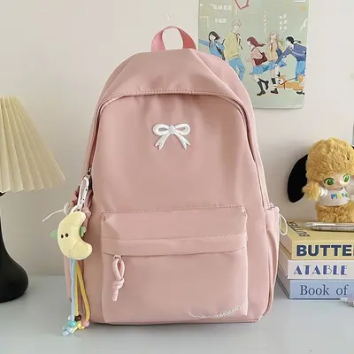 Neuer Cross-Border Schulrucksack Mittelstufe Schülerinnen Hochwertig Schmetterling Schleife Doppelschultergurt Großes Fassungsvermögen Leicht Laptop-Rucksack Reise - 10