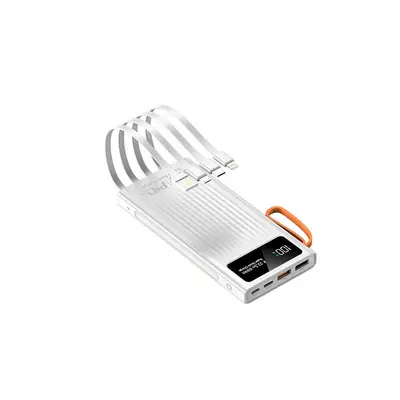 66W Super Fast Charging New Mini Power Bank with Built-in Cable, High Capacity 20000mAh Portable Power Bank with Built-in Cable