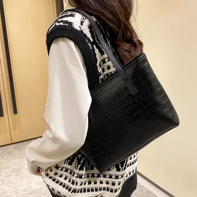Damen-Tote-Bag, große Mama-Tasche, modische Einkaufstasche - 7