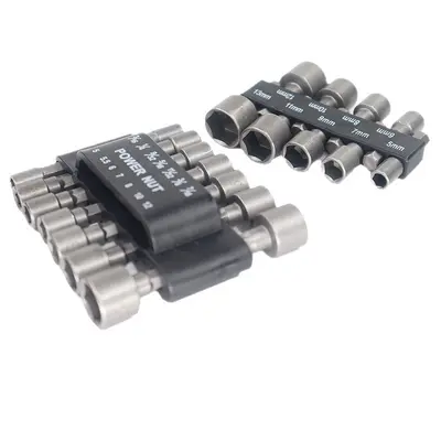 9/14-piece metric and imperial hex shank socket head bit set - 5