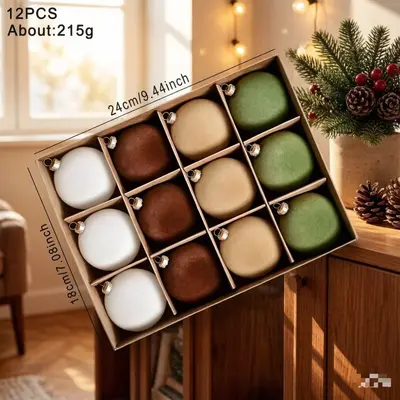 8 cm Christmas Tree Hanging Ball Ornament - 4