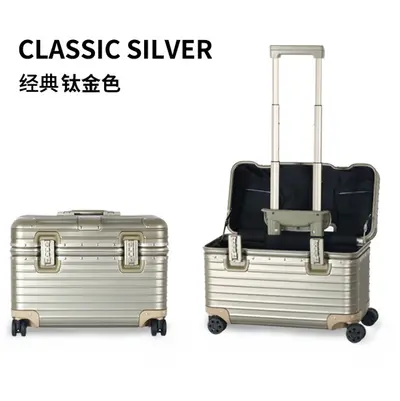 Vollständig Aluminium-Magnesium-Legierung Flip-Top Trolley-Koffer Laptop-Tasche Fotografie-Koffer für kleine Unternehmen Pilotentasche 18 Zoll - 9