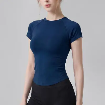 Women's Seamless Yoga Short-Sleeve Top, Breathable, Quick-Dry - 10