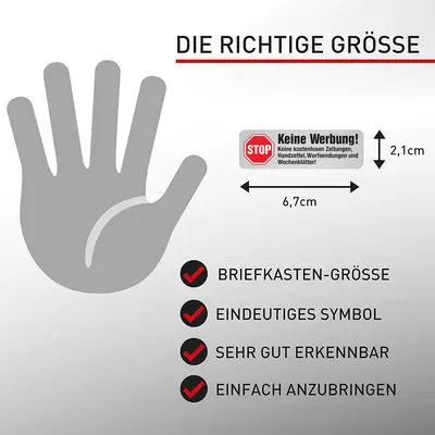 Briefkasten-Aufkleber, 5 Stück, selbstklebend, ohne Werbung