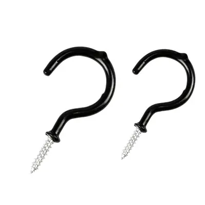Open-Eye Self-Tapping Screw, Question Mark Hook, Plastic-Coated Cup Hook - 9
