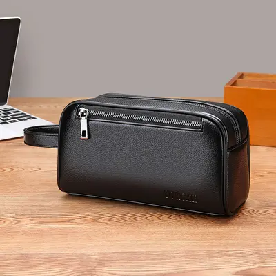 Soft Leather Multi-Pocket Large-Capacity Men's Business Handbag - 5