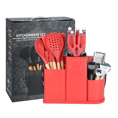 20-Piece Kitchen Knife Set with Silicone Tools - 10