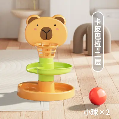 Baby Educational Track Ball Slide Toy, Stacking and Spinning Tower - 7
