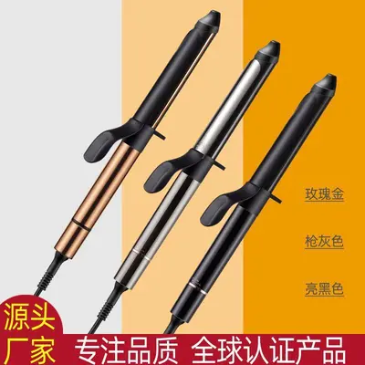New Large Wave Curling Iron Pear Blossom Hair Curler Rose Gold LCD Curling Wand