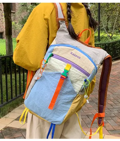 Hiking Backpack, Waterproof, Color-Block Design, Lightweight - 8