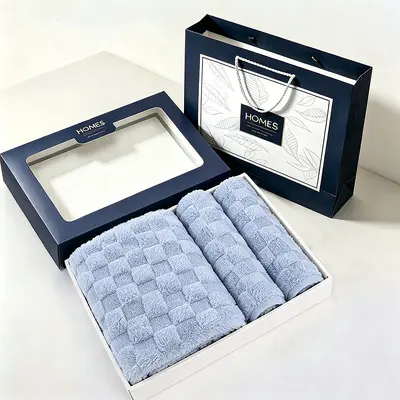 Korallenfleece-Handtuch Dreier-Set Geschenkbox - 9