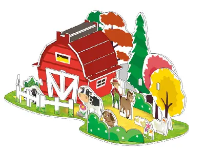 Colorful DIY 3D Puzzle Model, Children's Toy, Handmade Assembly - 10