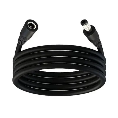 DC5521/5525 18AWG male-female extension cable for security cameras