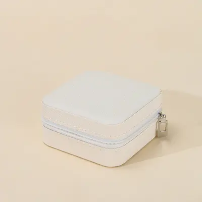 Jewelry Storage Box Travel Portable Zipper Pouch Earrings Earring Lipstick Ring Packaging Jewelry Box Pearl Small Square Box - 9