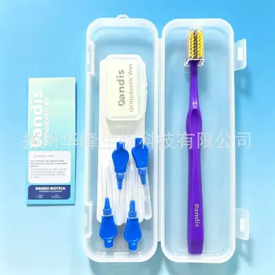 Orthodontic cleaning kit, protective wax, toothbrush, floss, 6-piece - 10