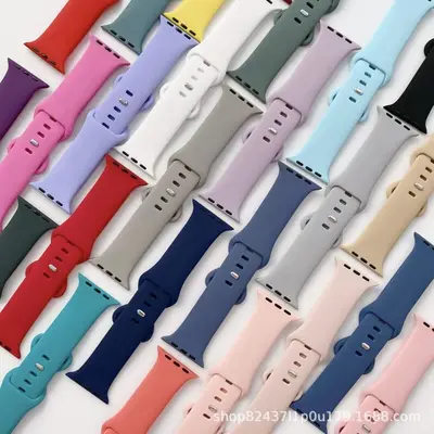 Silicone Sport Band for Apple Watch Series 1-10, Figure-8 Buckle