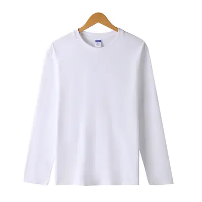 260 gram ağır gramajlı erkek t-shirt, çift iplik pamuk, uzun kollu - 7