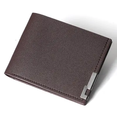 Men's Short Wallet with Iron Edge and Multiple Card Slots - 8
