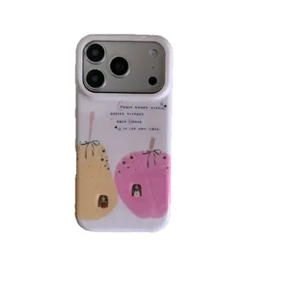 Pastel pink plaid chain phone case, star design, compatible iPhone 16-18 Pro Max