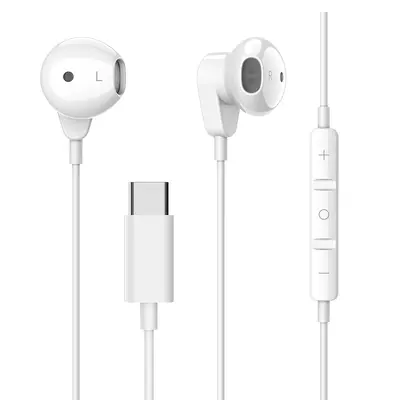 Samsung Huawei compatible wired earbuds, 3.5mm and USB-C connector, karaoke gaming - 9