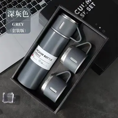 304-Edelstahl-Isolierbecher Geschenkset mit 3 Deckeln - 5