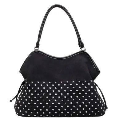 Women's Polka Dot Tote Bag, Large Capacity, Winter - 7