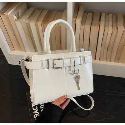 Belt Buckle Women's Handbag, Retro Single Shoulder Bag, 2025 Summer - 10