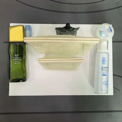 Transparent Mesh Cosmetic Bag with Auto-Closing Snap Closure