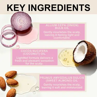 Onion Oil Hair Care Treatment, Anti-Hair Loss and Oil Control - 4