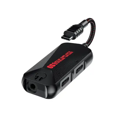 PLEXTONE Puxue GS1 USB-C Konverter Type-C Schnellladung 60W 3-in-1 Gaming Sound Card