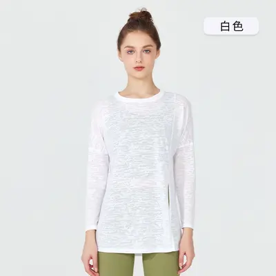 Damen-Sportoberteil in Plus Size, Langarm, lockerer Schnitt, 2023 - 8