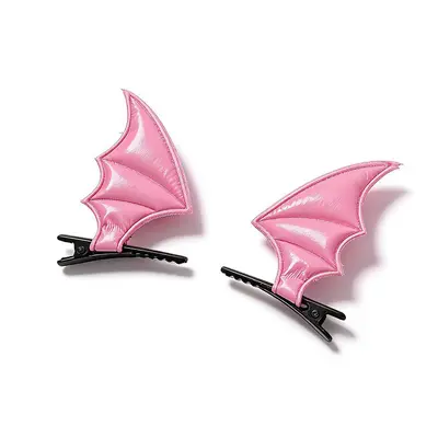 Halloween Headband Set with Bat Hair Clips and Devil Horns - 8