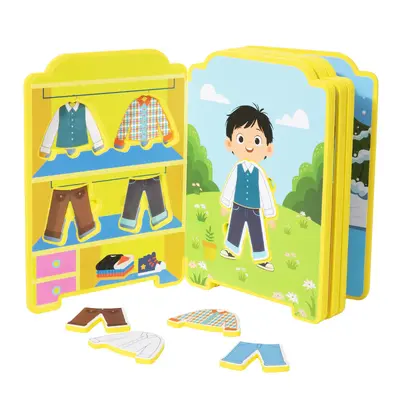 Magnetisches Ankleide-Puzzlebuch, stilles Lernbuch für Kinder