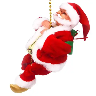 Elektrikli Noel Tırmanan Boncuklar Noel Baba Evi Çocuk Oyuncağı Süsleme