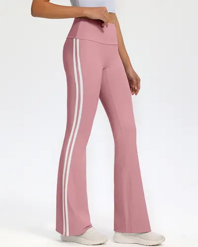 Women's High Waist Micro Flare Yoga Pants with Peach Lift - 12