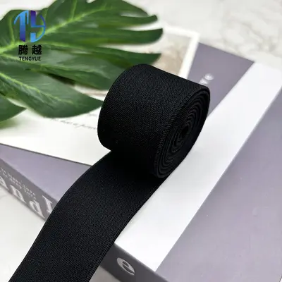 Farbiges gebürstetes Elastikband, 2,0-5,0 cm, Imitation Nylon - 8