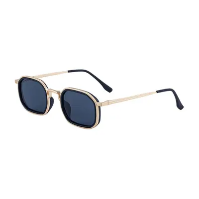 Square Frame Retro Men's Sunglasses with Spring Hinges and UV Protection - 10