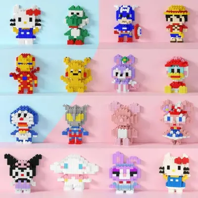 Children's Day Gift Cartoon Building Blocks Set, Small Particles, Educational Toy - 3