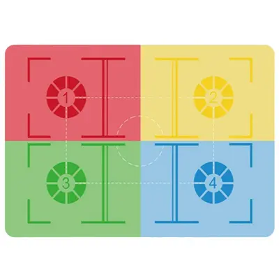 Basketball Footwork Training Mat, Diatomite, Soundproof and Anti-Slip