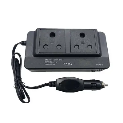 Çok satan araç invertörü priz çoklu soket invertör 200W çoklu portlu USB güç dönüştürücü ekranlı.